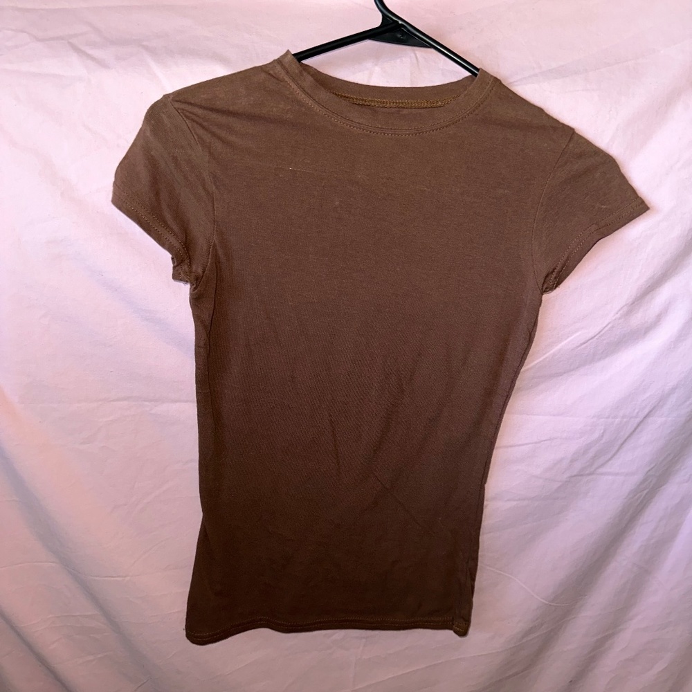 Wet seal XS brown short sleeve shirt